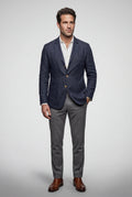 Navy Blue Lightweight Tailored Single-breasted Blazer - Tailored blazers - Photo 2