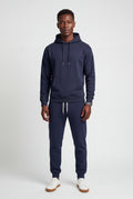 Navy Blue Men's Relaxed Pullover Hoodie and Jogger Set - Hoodie jogger set - Photo 14