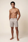Cream Men's Slim Tailored Fit Chino Shorts with Elastic Waistband - Casual shorts - Photo 16
