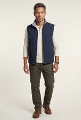 Navy Blue Navy Blue -lined Zip-front Vest with Strings - Fleece vests - Photo 1
