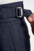 Navy Blue Navy Blue Relaxed Fit Trousers with Side Adjusters - Photo 3