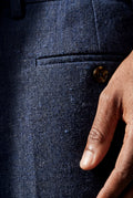 Navy Blue Navy Blue Slim Fit Tailored Dress Trousers - Tailored trousers - Photo 3
