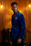 Blue Single Button Slim Fit Tailored Blazer - Tailored blazers - Photo 13
