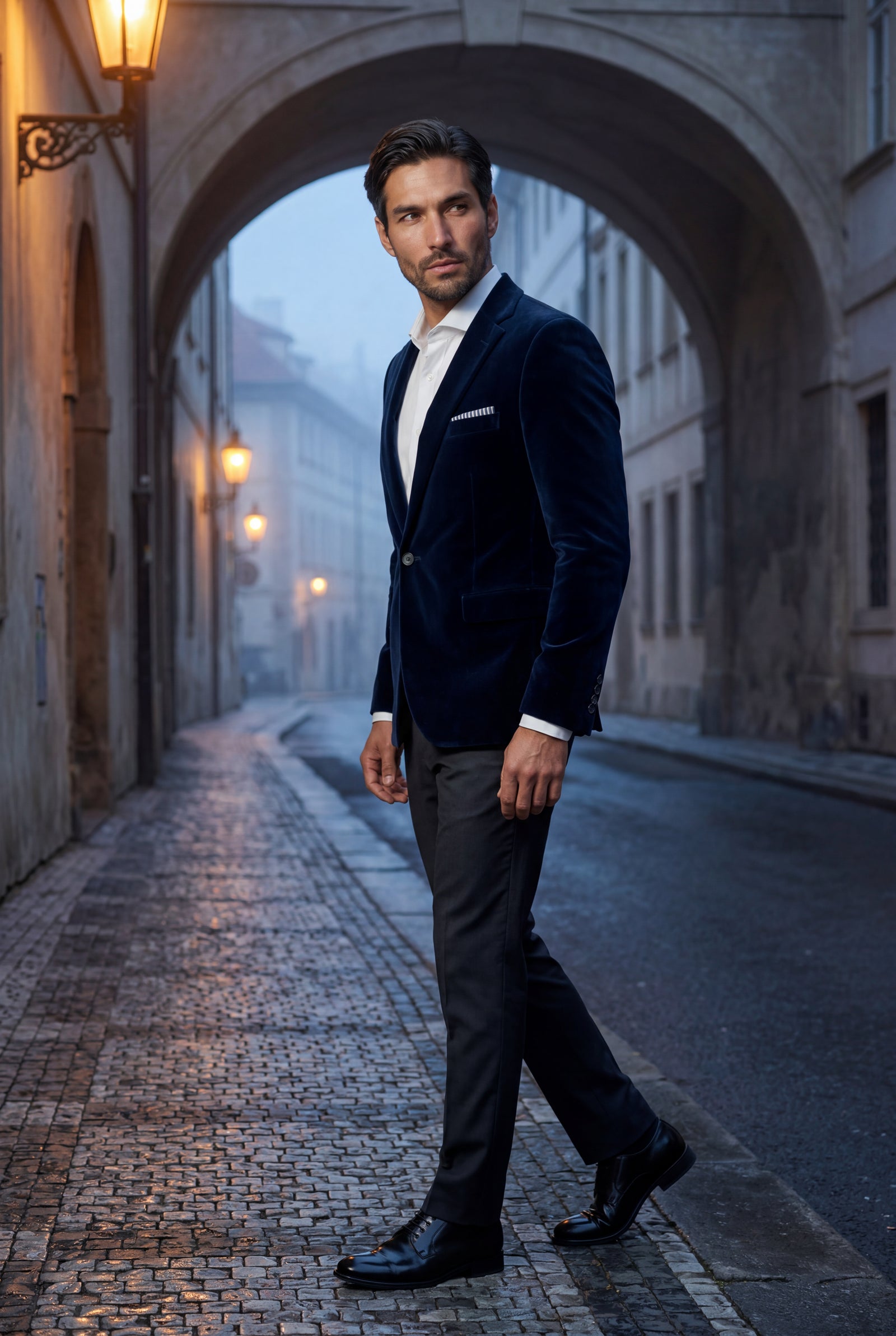 Navy Blue Single Button Slim Fit Tailored Blazer - Tailored blazers - Photo 7
