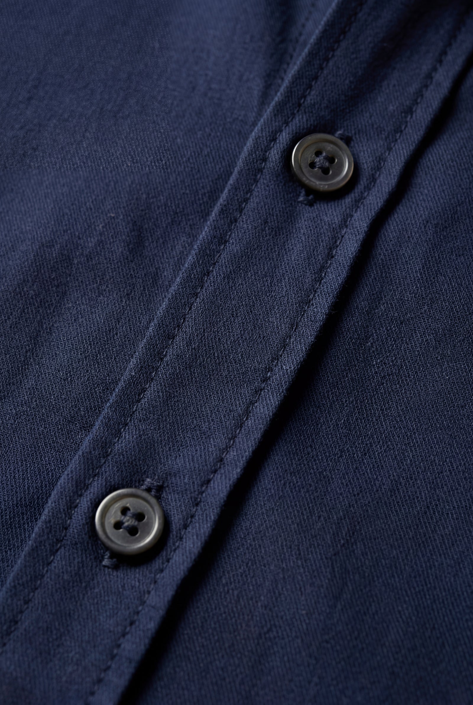 Navy Blue Slim Fit Long Sleeve Dress Shirt with Spread Collar - Dress Shirts - Photo 6