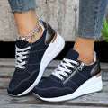 Wedge Platform Low-top Sneakers with Side Zip - Low cut shoes - Photo 2