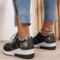 Wedge Platform Low-top Sneakers with Side Zip - Low cut shoes - Photo 6