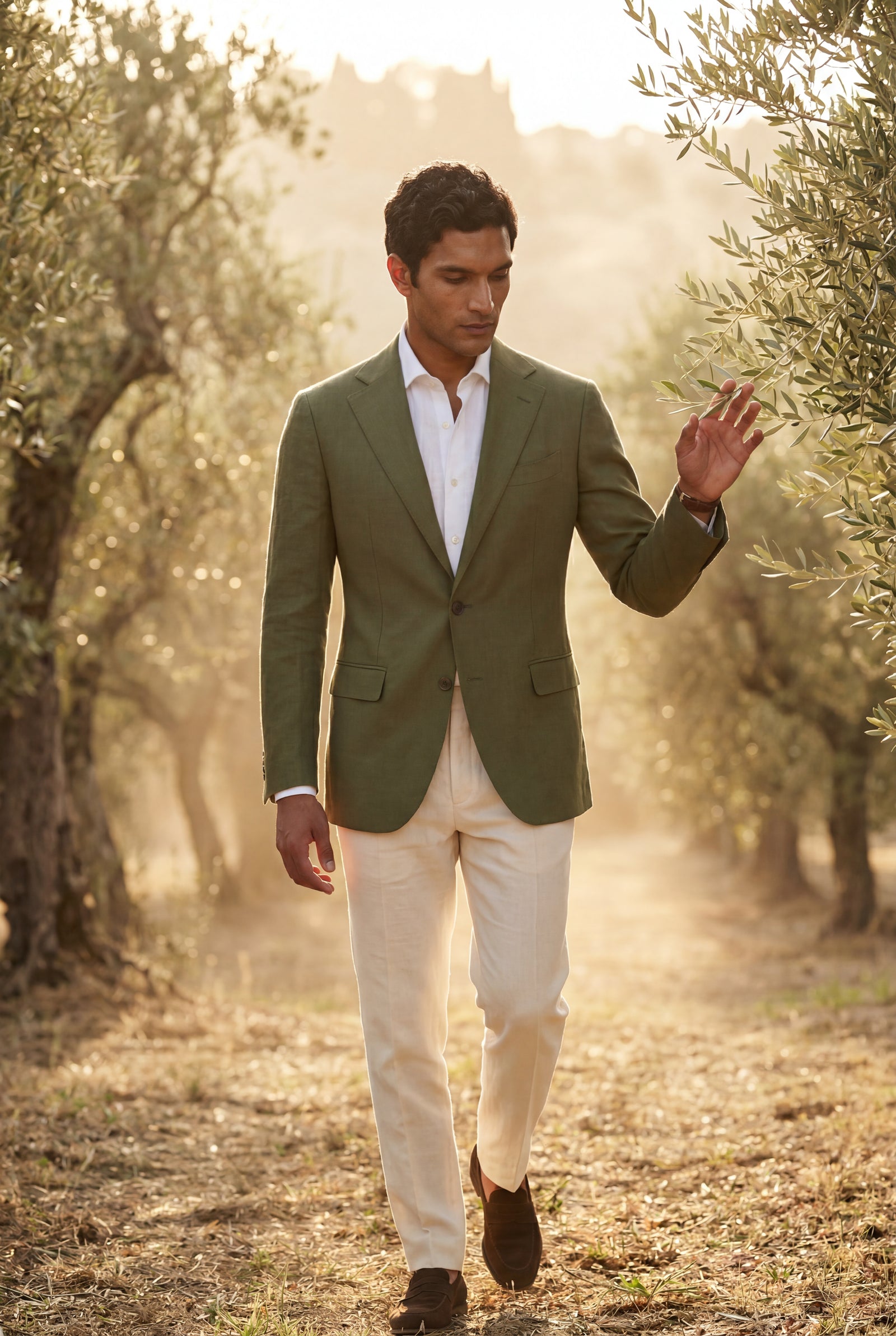 Dark Green Windowpane Check Tailored Slim Fit Blazer - Tailored blazers - Photo 11