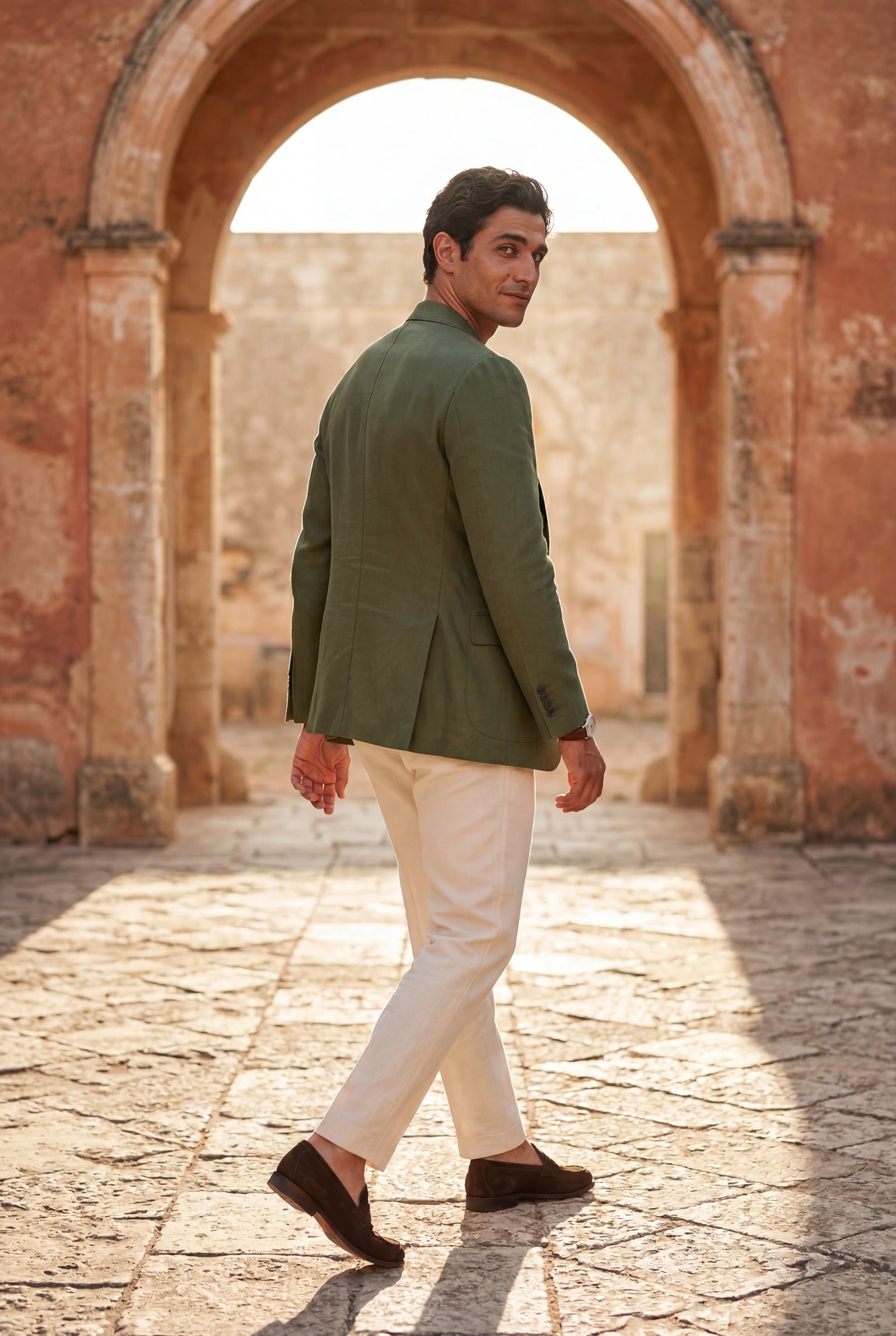 Dark Green Windowpane Check Tailored Slim Fit Blazer - Tailored blazers - Photo 10