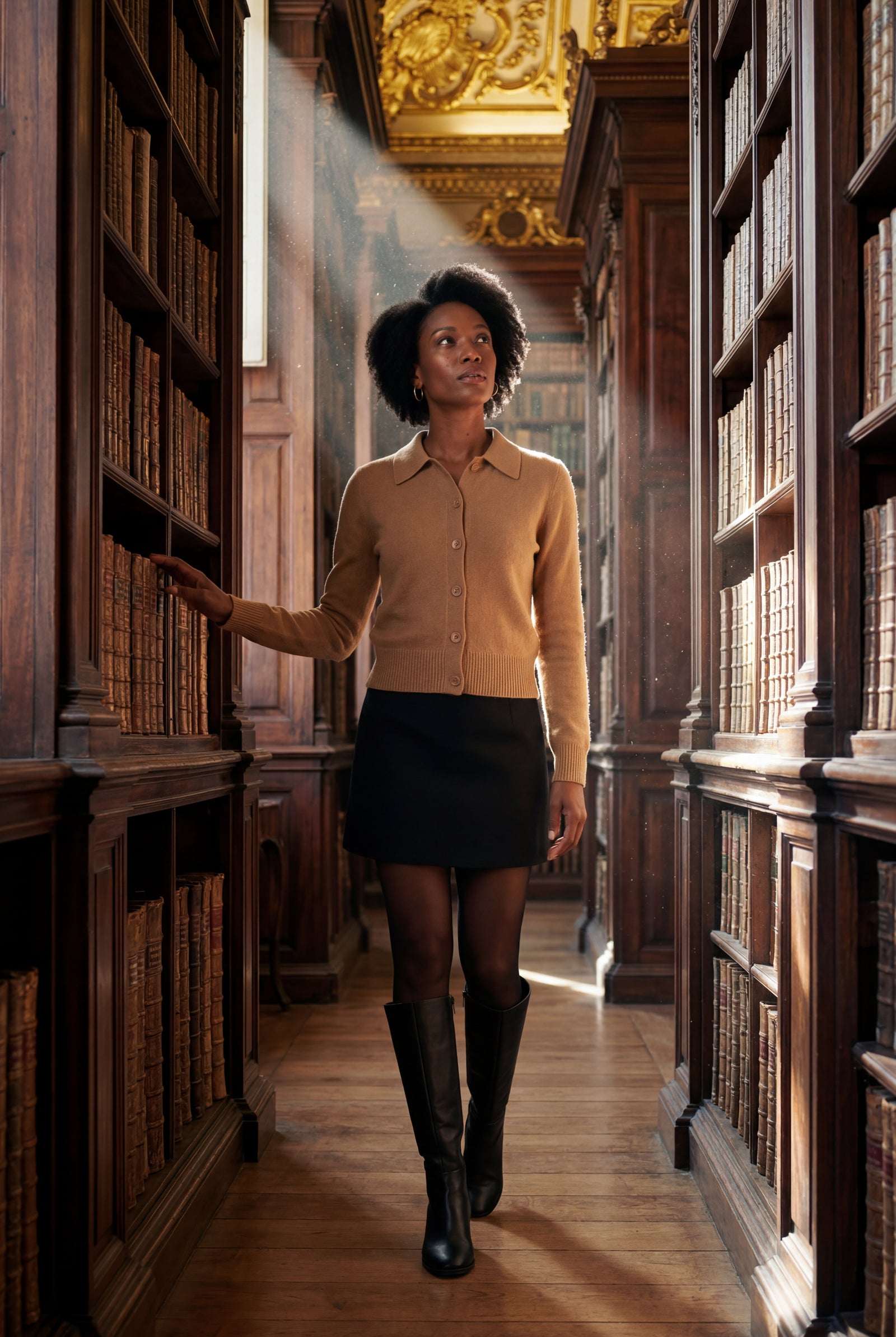 Camel Light Women's Classic Collared Button-Down Cardigan Sweater - Photo 23