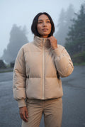 Nude Cropped High-collar Quilted Puffer Jacket - Puffer jackets - Photo 11
