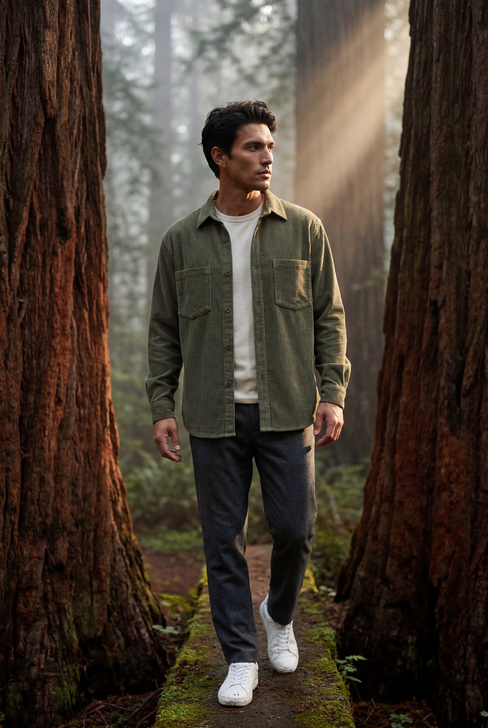 Olive Double Chest Pocket Shirt Jacket - Shirt jackets - Photo 9