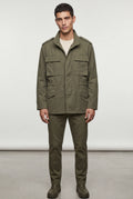 Olive Grey Matte Utility Pocket Field Jacket with Epaulettes - Casual jackets - Photo 2