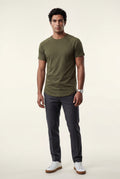 Olive Slim Fit Crew Neck Short Sleeve Tee - Short sleeve t-shirts - Photo 13