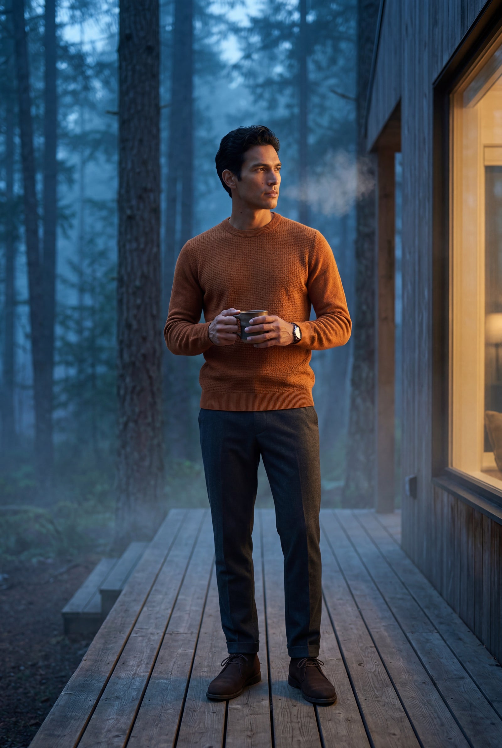 Orange Fine Classic Fit Crewneck Sweater - Classic fit sweater - Photo 10
