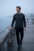 Dark Gray Fine Classic Fit Crewneck Sweater - Classic fit sweater - Photo 11