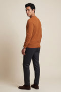 Orange Fine Classic Fit Crewneck Sweater - Classic fit sweater - Photo 4