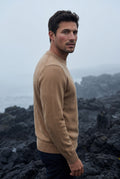 Khaki Fine Classic Fit Crewneck Sweater - Classic fit sweater - Photo 8