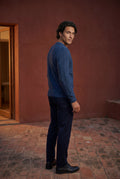 Blue Fine Classic Fit Crewneck Sweater - Classic fit sweater - Photo 9