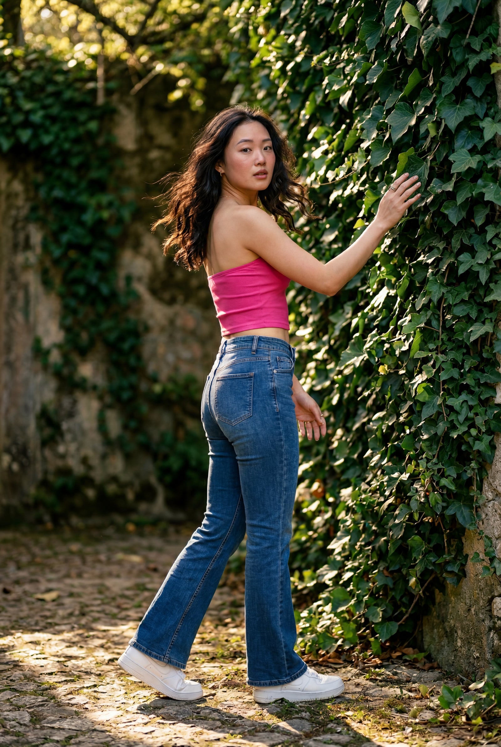 Pink Ribbed Bustier Strapless Crop Top with Cup Seaming - Strapless crop tops - Photo 24
