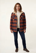 Orange Women's -Lined Plaid Relaxed Shirt Jacket - Shirt jackets - Photo 11