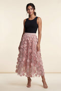 Pink 3d Polka Dot Applique A-line Midi Skirt - Tulle skirt - Photo 11