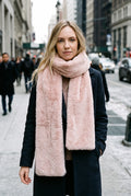 Faux Fur Scarf in Pink — lifestyle