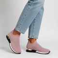Pink Metallic Heel Slip-on Wedge Sneakers - Slip on sneakers - Photo 6