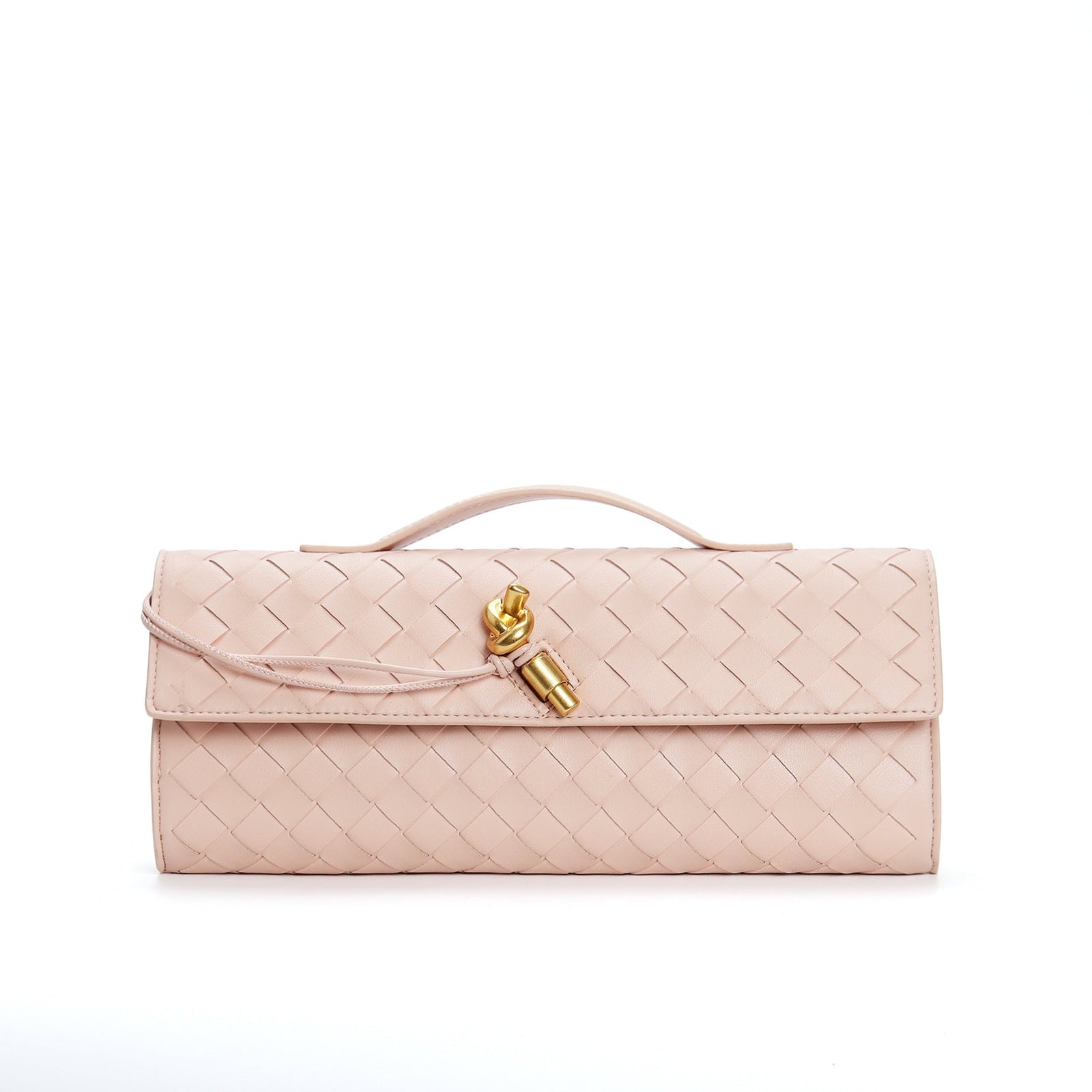 Pink Metallic Structured Clutch Shoulder Bag - Clutch shoulder bags - Photo 17