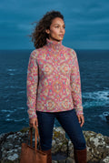 Pink Multicolor Jacquard Dusty Rose Turtleneck Sweater - Knitted sweater - Photo 4