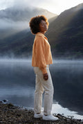Apricot Oversized Collared Chunky Sweater with Balloon Sleeves - Oversized sweater - Photo 17