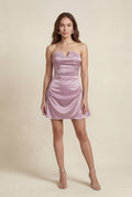 Pink Strapless Bustier Mini Cocktail Dress - Photo 2