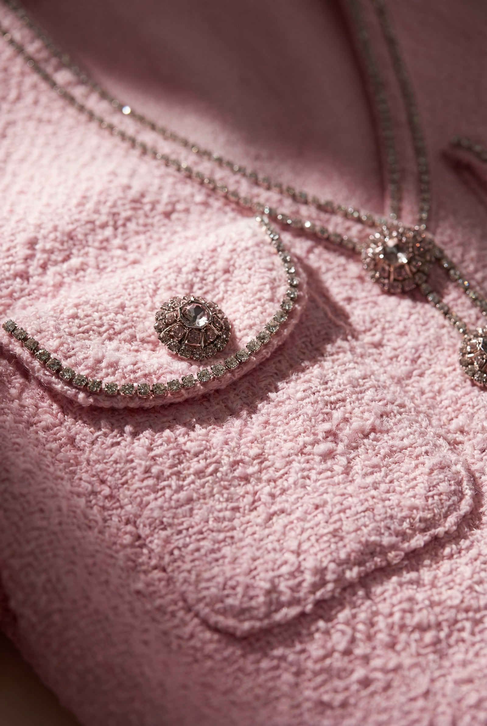 Pink Textured Pink A-line Mini Dress with Button Front - A-Line dress - Photo 4