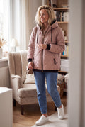 Women's Hooded Jacket Outdoor in Pink — ugc home