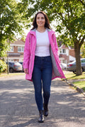 Women's Hooded Jacket Relaxed Fit in Pink — outdoor urban