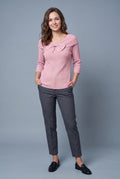 Women's Sweater Bow Detail in Pink — primary studio