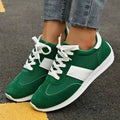 Women's Retro-Inspired Lace-Up Sneakers with White Sole - Photo 8