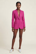 Pink Women's Slim Fit Single-Breasted Tailored Blazer - Slim fit blazer - Photo 10
