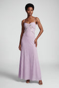 Purple Sweetheart Neck Strappy A-line Maxi Bridal Dress - Photo 18