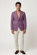 Purple Windowpane Check Tailored Slim Fit Blazer - Tailored blazers - Photo 3