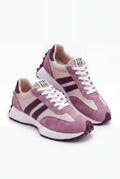 Women's Sneakers Stripe Detail in Purple — product shot