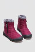 Faux-Fur Lined Winter Boots in Red (31507 Red Ankle-High Warm Fabric Upgrade) — studio front