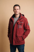 Men's Jacket Waterproof Regular Fit in Red — primary