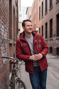 Men's Jacket Waterproof Regular Fit in Red — secondary