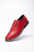 Men's Sneakers Quilted Low Top in Red — primary packshot