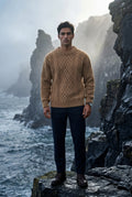 Khaki Men's Cable Crew Neck Classic Fit Sweater - Long sleeve sweater - Photo 20
