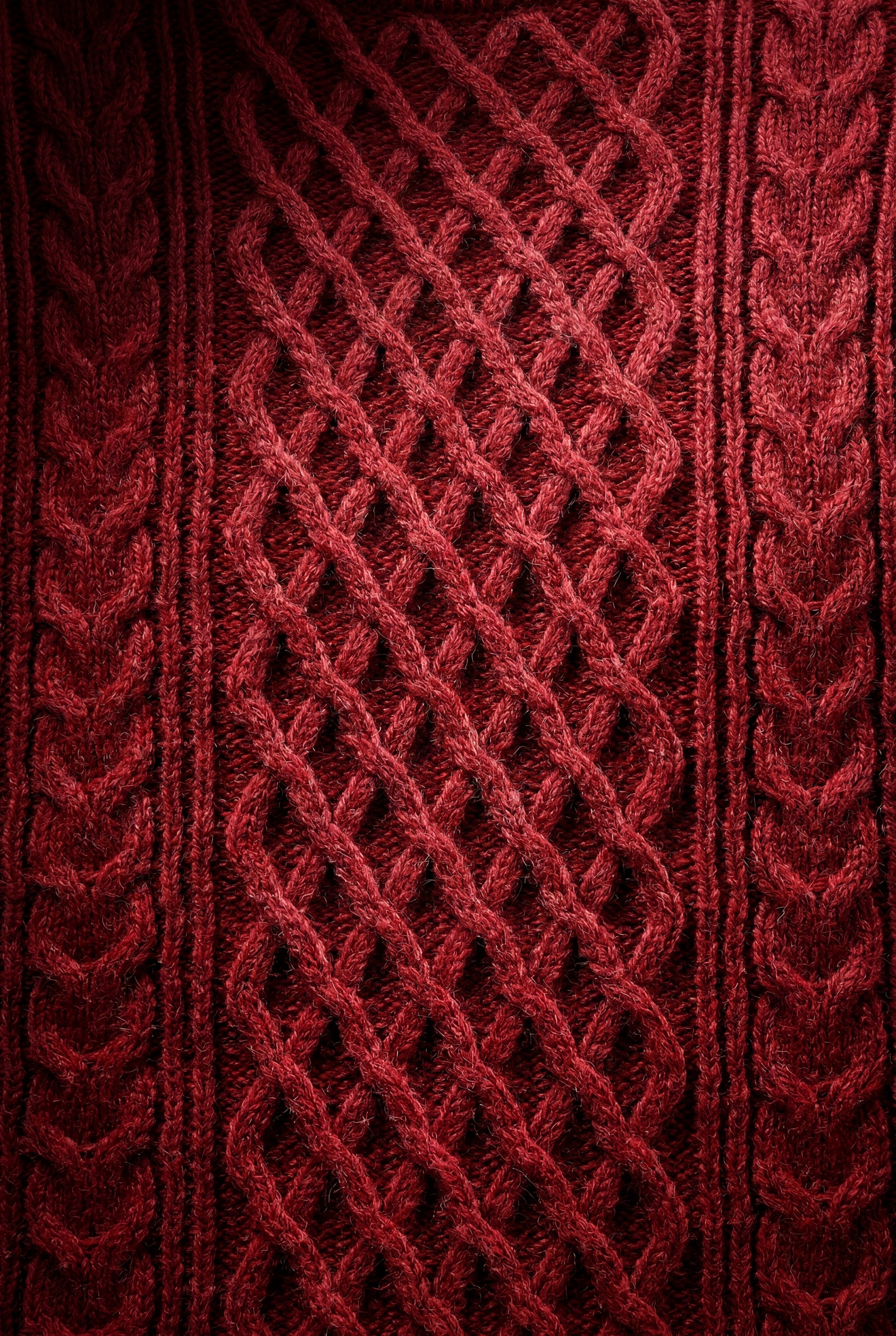 Red Men's Cable Crew Neck Classic Fit Sweater - Long sleeve sweater - Photo 8