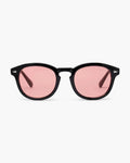 Red Round Frame Blue Lens Fashion Sunglasses - Photo 6