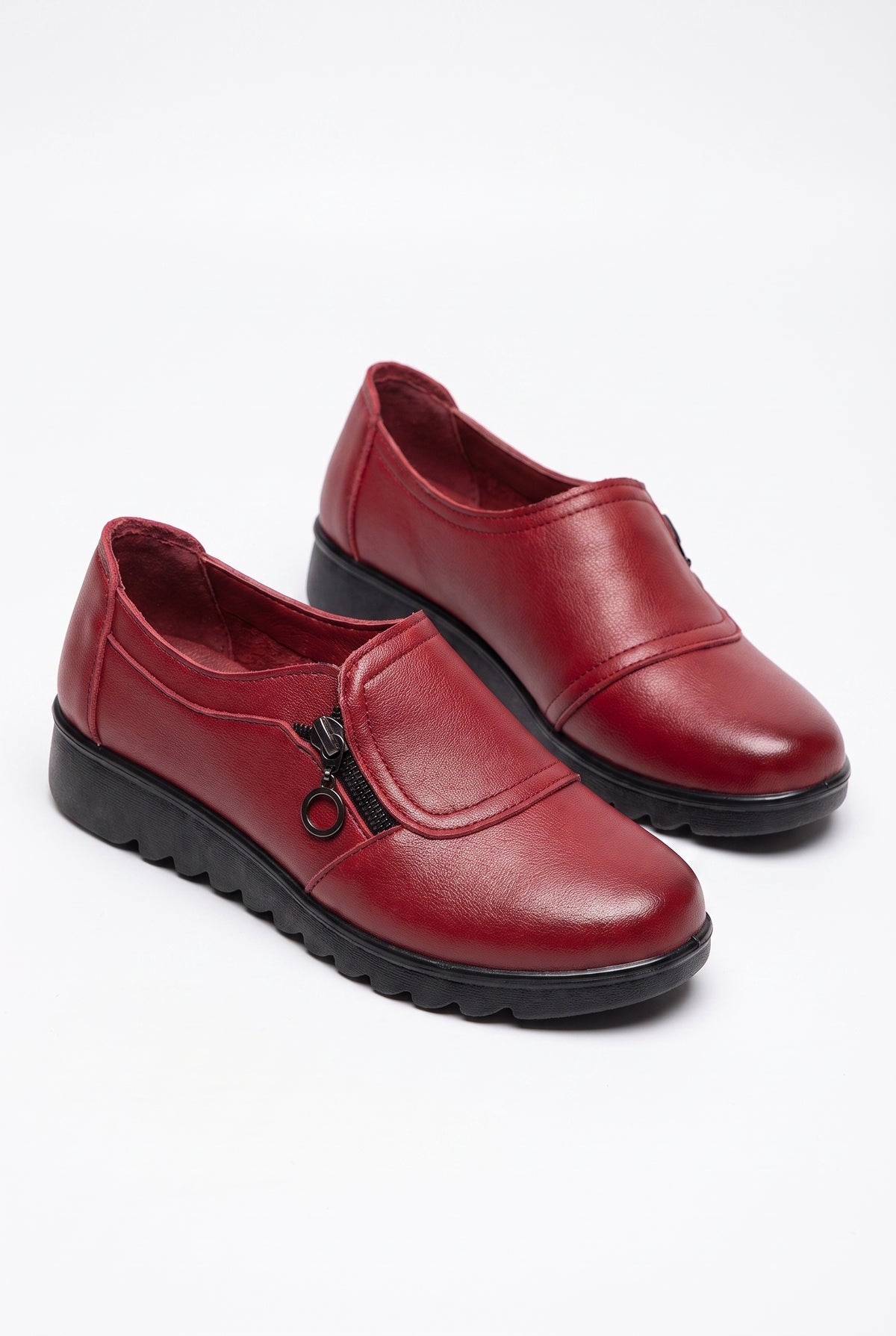 Women's Slip-On Shoes in Red — product shot