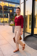 Women's Sweater Bow Detail in Red — secondary lifestyle